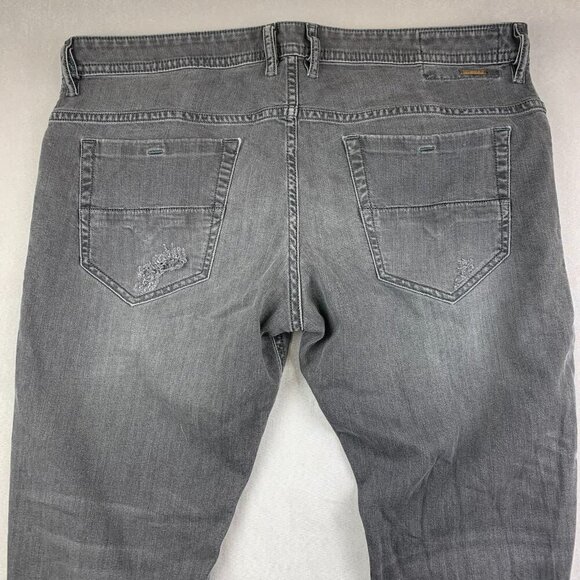 Diesel Mens Pants 38 Gray Distressed Jeans Thommer Slim Skinny Wash 069BH 38x32 - Picture 13 of 14